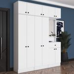 Casa si Gradina - Mobilier - Organizare si depozitare - Cuiere - Cuier hol Hanah Home, PAL melaminat, 120 x 35 x 194 cm, alb, 893RAN1731 - Infinity.ro