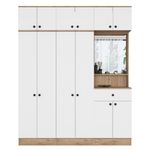 Casa si Gradina - Mobilier - Organizare si depozitare - Cuiere - Cuier hol Hanah Home, PAL melaminat, 120 x 35 x 194 cm, nuc/alb, 893RAN1732 - Infinity.ro