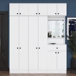Casa si Gradina - Mobilier - Organizare si depozitare - Cuiere - Cuier hol Hanah Home, PAL melaminat, 120 x 35 x 194 cm, alb, 893RAN1731 - Infinity.ro