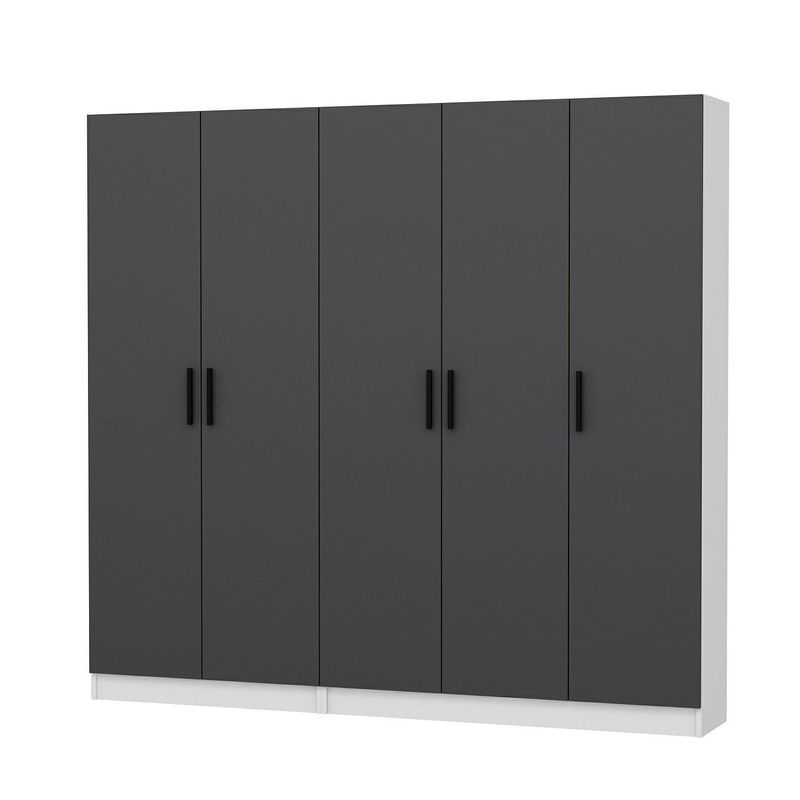 Casa si Gradina - Mobilier - Organizare si depozitare - Cuiere - Cuier hol Hanah Home, PAL melaminat, 225 x 35 x 210 cm, antracit, 506MNR3186 - Infinity.ro