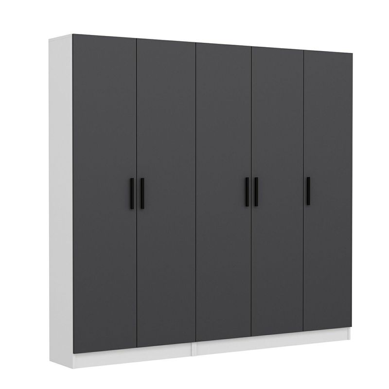 Casa si Gradina - Mobilier - Organizare si depozitare - Cuiere - Cuier hol Hanah Home, PAL melaminat, 225 x 35 x 210 cm, antracit, 506MNR3186 - Infinity.ro