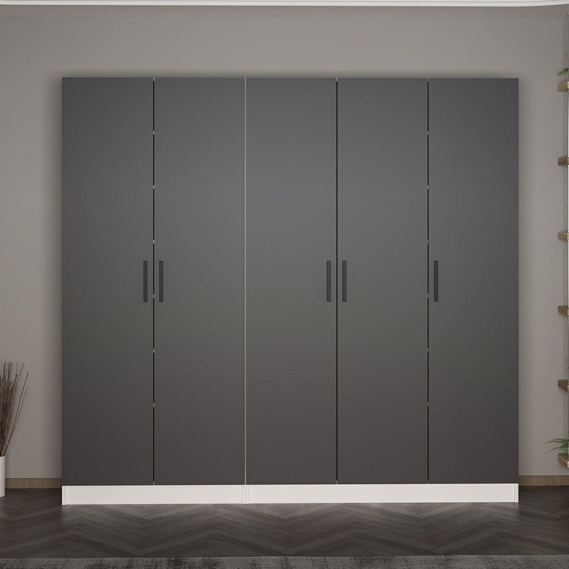 Casa si Gradina - Mobilier - Organizare si depozitare - Cuiere - Cuier hol Hanah Home, PAL melaminat, 225 x 35 x 210 cm, antracit, 506MNR3186 - Infinity.ro