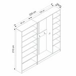 Casa si Gradina - Mobilier - Organizare si depozitare - Cuiere - Cuier hol Hanah Home, PAL melaminat, 225 x 35 x 210 cm, antracit, 506MNR3186 - Infinity.ro