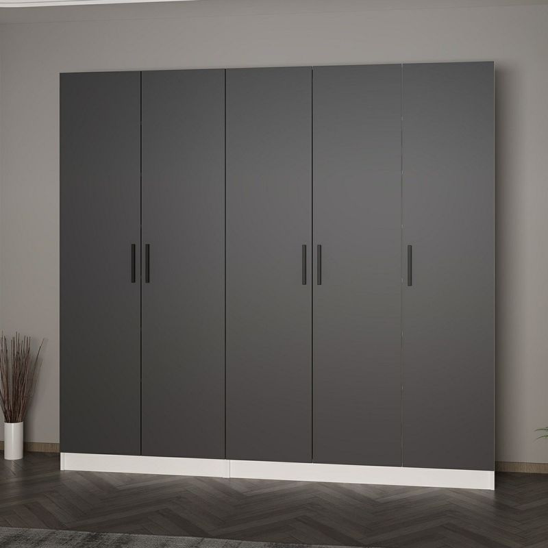 Casa si Gradina - Mobilier - Organizare si depozitare - Cuiere - Cuier hol Hanah Home, PAL melaminat, 225 x 35 x 210 cm, antracit, 506MNR3186 - Infinity.ro