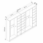 Casa si Gradina - Mobilier - Organizare si depozitare - Cuiere - Cuier hol Hanah Home, PAL melaminat, 315 x 35 x 210 cm, alb, 506MNR3812 - Infinity.ro