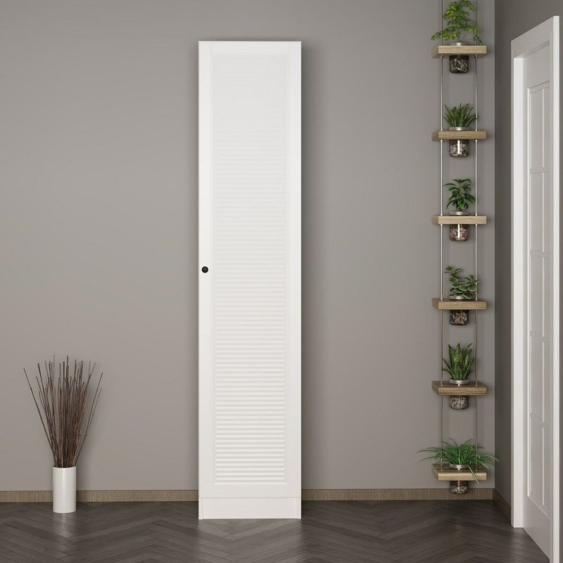 Casa si Gradina - Mobilier - Organizare si depozitare - Cuiere - Cuier hol Hanah Home, PAL melaminat, 45 x 35 x 210 cm, alb, 506MNR3316 - Infinity.ro