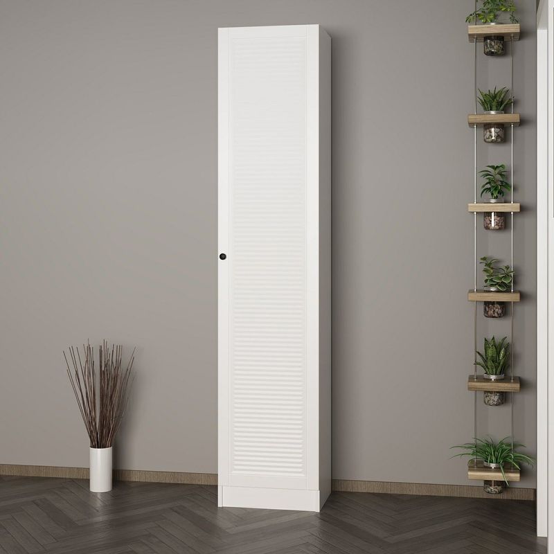Casa si Gradina - Mobilier - Organizare si depozitare - Cuiere - Cuier hol Hanah Home, PAL melaminat, 45 x 35 x 210 cm, alb, 506MNR3316 - Infinity.ro