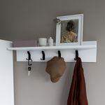 Casa si Gradina - Mobilier - Organizare si depozitare - Cuiere - Cuier Hanah Home, PAL melaminat, 90 x 20 cm, alb, 350MWD1902 - Infinity.ro