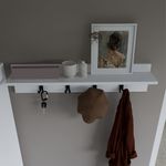 Casa si Gradina - Mobilier - Organizare si depozitare - Cuiere - Cuier Hanah Home, PAL melaminat, 90 x 20 cm, alb, 350MWD1902 - Infinity.ro