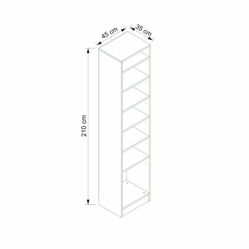 Casa si Gradina - Mobilier - Organizare si depozitare - Cuiere - Cuier hol Hanah Home, PAL melaminat, 45 x 35 x 210 cm, antracit, 506MNR3238 - Infinity.ro