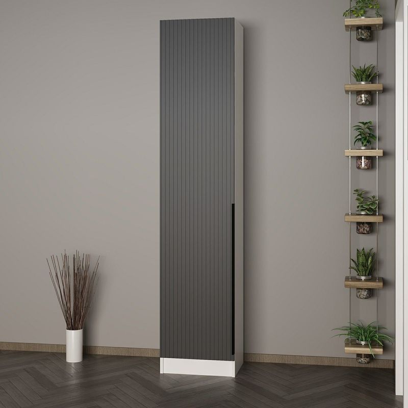 Casa si Gradina - Mobilier - Organizare si depozitare - Cuiere - Cuier hol Hanah Home, PAL melaminat, 45 x 35 x 210 cm, antracit, 506MNR3238 - Infinity.ro