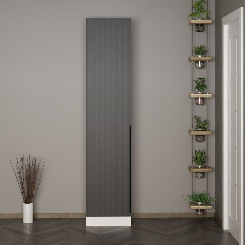 Casa si Gradina - Mobilier - Organizare si depozitare - Cuiere - Cuier hol Hanah Home, PAL melaminat, 45 x 35 x 210 cm, antracit, 506MNR3238 - Infinity.ro