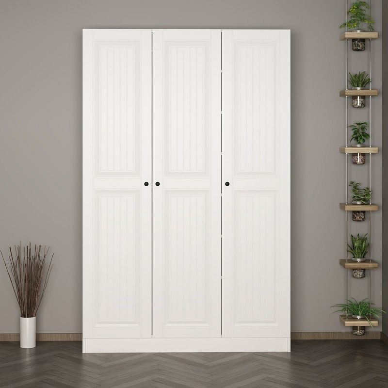 Casa si Gradina - Mobilier - Organizare si depozitare - Cuiere - Cuier hol Hanah Home, PAL melaminat, 135 x 35 x 210 cm, alb, 506MNR3218 - Infinity.ro