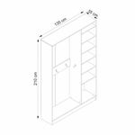 Casa si Gradina - Mobilier - Organizare si depozitare - Cuiere - Cuier hol Hanah Home, PAL melaminat, 135 x 35 x 210 cm, alb, 506MNR3229 - Infinity.ro