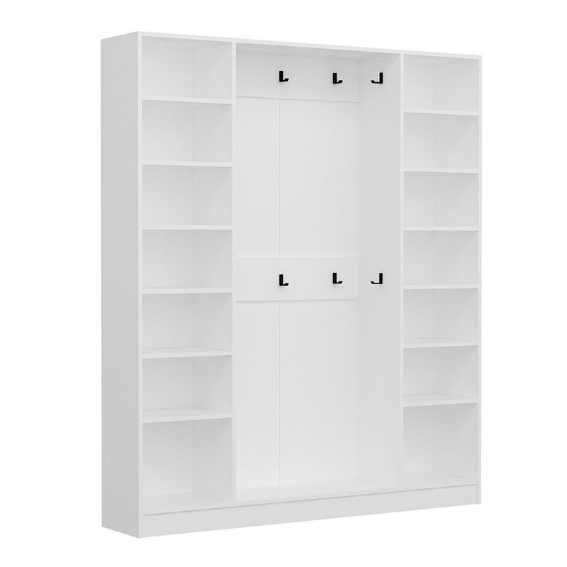 Casa si Gradina - Mobilier - Organizare si depozitare - Cuiere - Cuier hol Hanah Home, PAL melaminat, 180 x 35 x 210 cm, nuc, 506MNR3252 - Infinity.ro