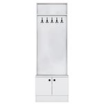 Casa si Gradina - Mobilier - Organizare si depozitare - Cuiere - Cuier hol Hanah Home, PAL melaminat, 59.8 x 35.5 x 182.8 cm, alb, 893RAN5462 - Infinity.ro