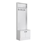 Casa si Gradina - Mobilier - Organizare si depozitare - Cuiere - Cuier hol Hanah Home, PAL melaminat, 59.8 x 35.5 x 182.8 cm, alb, 893RAN5462 - Infinity.ro