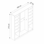 Casa si Gradina - Mobilier - Organizare si depozitare - Cuiere - Cuier hol Hanah Home, PAL melaminat, 180 x 35 x 210 cm, nuc, 506MNR3252 - Infinity.ro