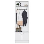 Casa si Gradina - Mobilier - Organizare si depozitare - Cuiere - Cuier hol Hanah Home, PAL melaminat, 59.8 x 35.5 x 182.8 cm, alb, 893RAN5462 - Infinity.ro