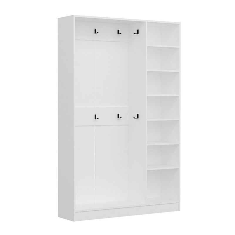 Casa si Gradina - Mobilier - Organizare si depozitare - Cuiere - Cuier hol Hanah Home, PAL melaminat, 135 x 35 x 210 cm, alb, 506MNR3218 - Infinity.ro