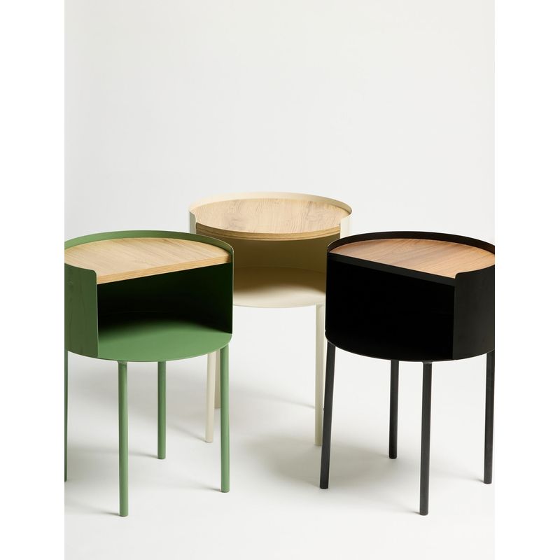 Casa si Gradina - Mobilier - Mese si birouri - Mese living - Măsuță laterală Hanah Home, MDF, 40 x 40 x 56 cm, matcha, 438CTF1102 - Infinity.ro