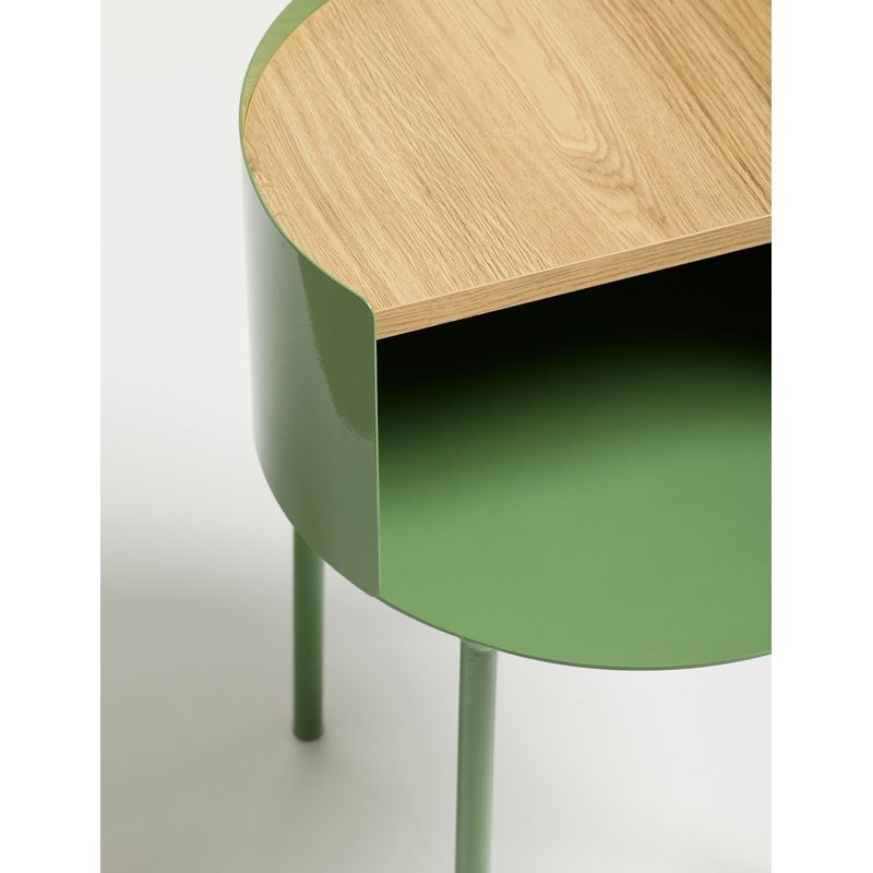 Casa si Gradina - Mobilier - Mese si birouri - Mese living - Măsuță laterală Hanah Home, MDF, 40 x 40 x 56 cm, matcha, 438CTF1102 - Infinity.ro
