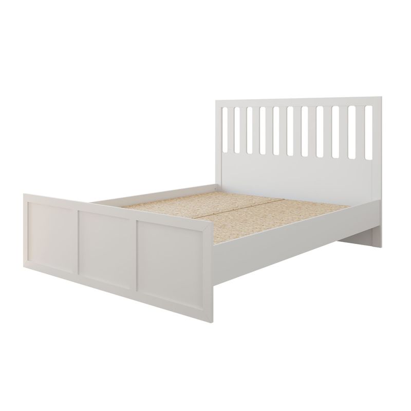 Casa si Gradina - Mobilier - Paturi si accesorii - Paturi - Pat dublu Hanah Home, PAL melaminat, 167 x 200 x 112 cm, alb mat, 167RAB2106 - Infinity.ro