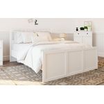Casa si Gradina - Mobilier - Paturi si accesorii - Paturi - Pat dublu Hanah Home, PAL melaminat, 167 x 200 x 112 cm, alb mat, 167RAB2106 - Infinity.ro
