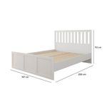 Casa si Gradina - Mobilier - Paturi si accesorii - Paturi - Pat dublu Hanah Home, PAL melaminat, 167 x 200 x 112 cm, alb mat, 167RAB2106 - Infinity.ro
