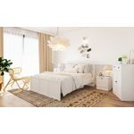 Casa si Gradina - Mobilier - Paturi si accesorii - Paturi - Pat dublu Hanah Home, PAL melaminat, 167 x 200 x 112 cm, alb mat, 167RAB2106 - Infinity.ro
