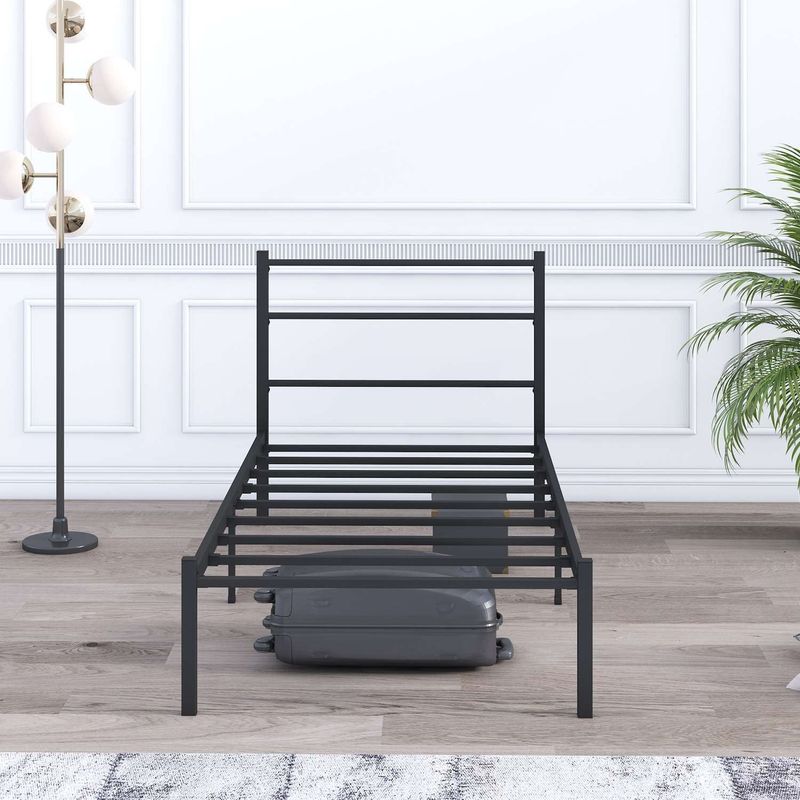 Casa si Gradina - Mobilier - Paturi si accesorii - Paturi - Pat single Hanah Home, metal, 90 x 200 x 85 cm, negru, 837WST1119 - Infinity.ro