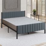 Casa si Gradina - Mobilier - Paturi si accesorii - Paturi - Pat dublu Hanah Home, metal, 140 x 190 x 88 cm, antracit, 837WST1160 - Infinity.ro