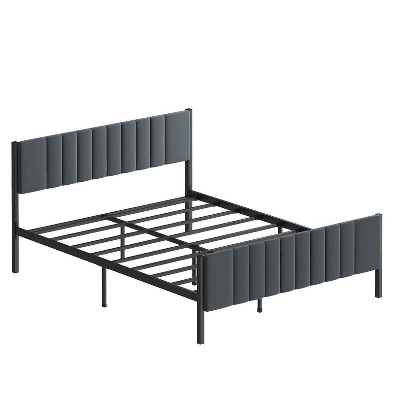 Casa si Gradina - Mobilier - Paturi si accesorii - Paturi - Pat dublu Hanah Home, metal, 140 x 200 x 88 cm, antracit, 837WST1161 - Infinity.ro