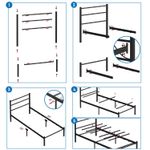 Casa si Gradina - Mobilier - Paturi si accesorii - Paturi - Pat single Hanah Home, metal, 100 x 200 x 85 cm, negru, 837WST1120 - Infinity.ro