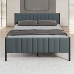Casa si Gradina - Mobilier - Paturi si accesorii - Paturi - Pat dublu Hanah Home, metal, 160 x 200 x 88 cm, antracit, 837WST1163 - Infinity.ro