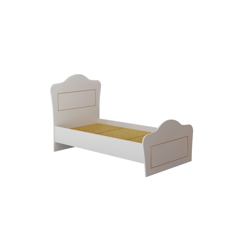Casa si Gradina - Mobilier - Paturi si accesorii - Paturi - Pat single Hanah Home, PAL melaminat, 90 x 190 x 120 cm, alb mat, 167RAB2102 - Infinity.ro