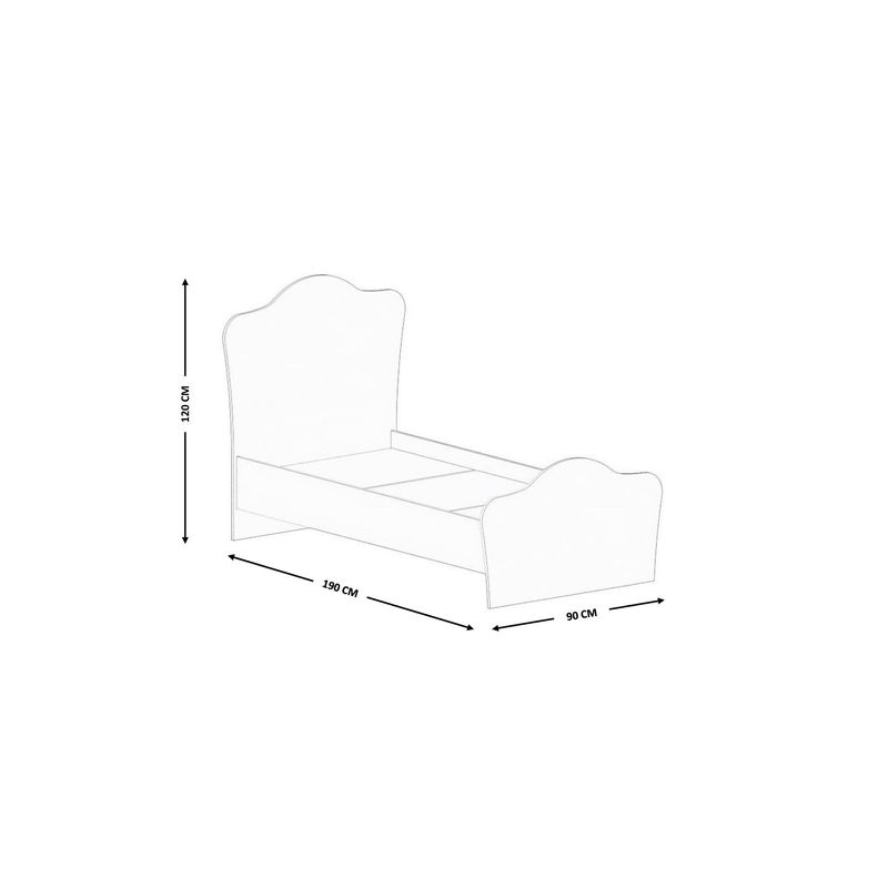 Casa si Gradina - Mobilier - Paturi si accesorii - Paturi - Pat single Hanah Home, PAL melaminat, 90 x 190 x 120 cm, alb mat, 167RAB2103 - Infinity.ro