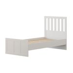 Casa si Gradina - Mobilier - Paturi si accesorii - Paturi - Pat single Hanah Home, PAL melaminat, 90 x 190 x 120 cm, alb mat, 167RAB2105 - Infinity.ro