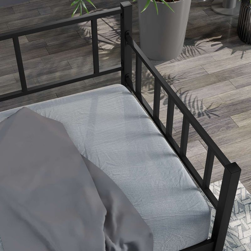 Casa si Gradina - Mobilier - Paturi si accesorii - Paturi - Daybed Hanah Home, metal, 90 x 190 x 83 cm, negru, 837WST1139 - Infinity.ro