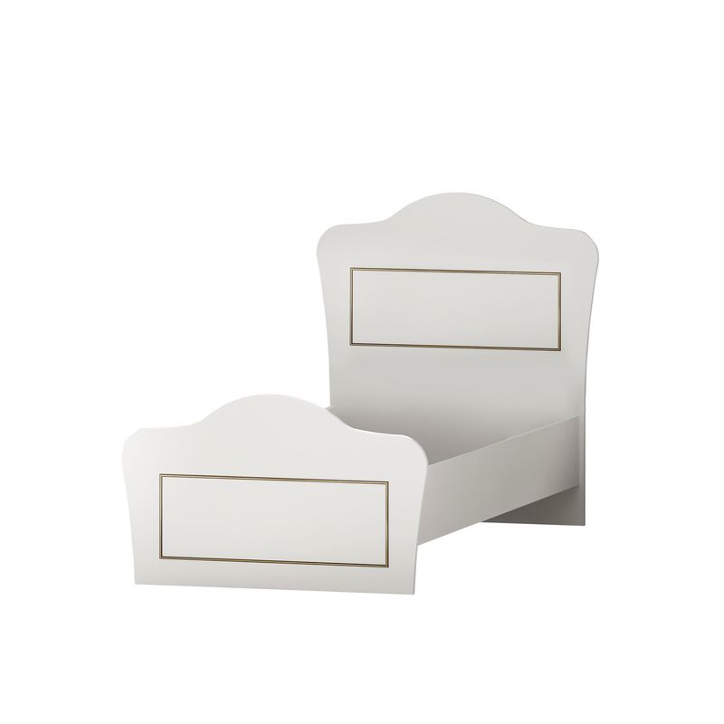 Casa si Gradina - Mobilier - Paturi si accesorii - Paturi - Pat single Hanah Home, PAL melaminat, 90 x 190 x 120 cm, alb mat, 167RAB2103 - Infinity.ro
