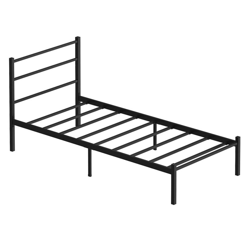 Casa si Gradina - Mobilier - Paturi si accesorii - Paturi - Pat single Hanah Home, metal, 90 x 190 x 85 cm, negru, 837WST1118 - Infinity.ro