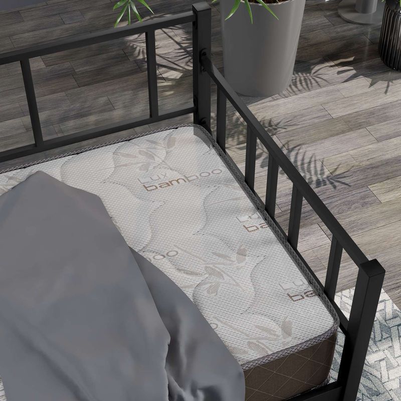 Casa si Gradina - Mobilier - Paturi si accesorii - Paturi - Daybed Hanah Home, metal, 90 x 190 x 83 cm, negru, 837WST1139 - Infinity.ro