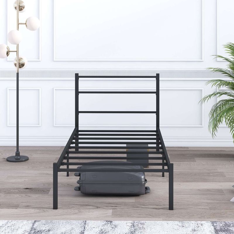 Casa si Gradina - Mobilier - Paturi si accesorii - Paturi - Pat single Hanah Home, metal, 90 x 190 x 85 cm, negru, 837WST1118 - Infinity.ro