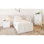 Casa si Gradina - Mobilier - Paturi si accesorii - Paturi - Pat single Hanah Home, PAL melaminat, 90 x 190 x 120 cm, alb mat, 167RAB2105 - Infinity.ro