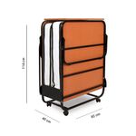 Casa si Gradina - Mobilier - Paturi si accesorii - Paturi - Pat pliant Hanah Home, metal, 80 x 190 x 15 cm, alb/negru, 480NRN2109 - Infinity.ro