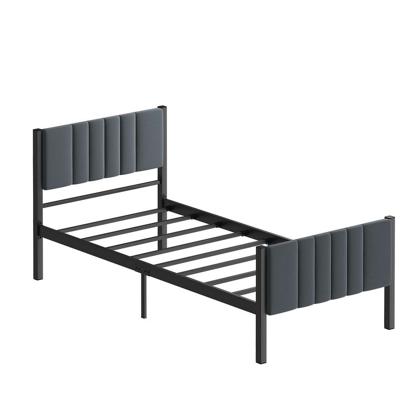 Casa si Gradina - Mobilier - Paturi si accesorii - Paturi - Pat single Hanah Home, metal, 90 x 190 x 88 cm, antracit, 837WST1156 - Infinity.ro