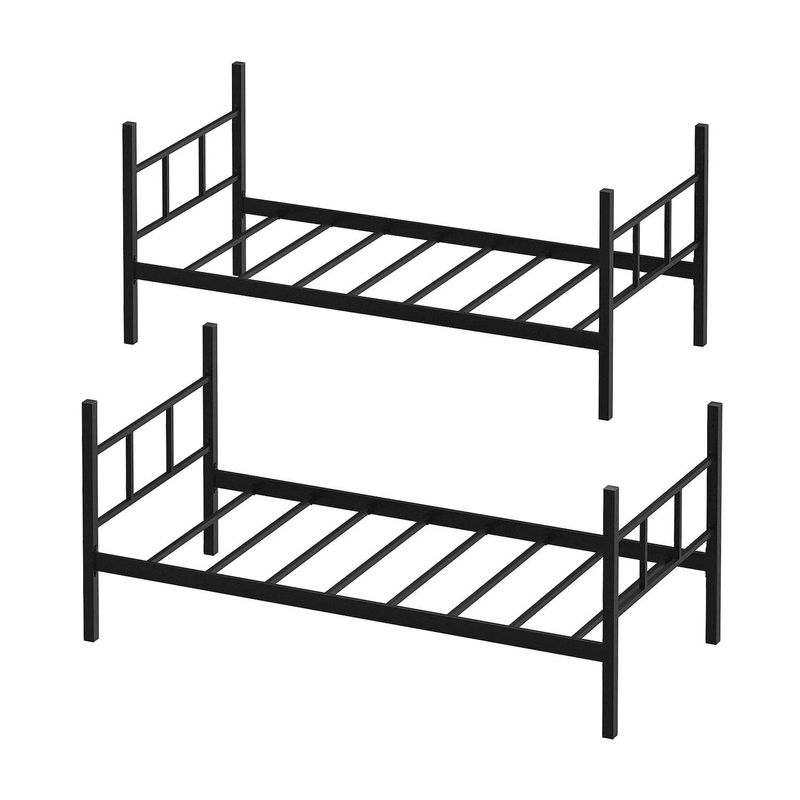 Casa si Gradina - Mobilier - Paturi si accesorii - Paturi - Pat supraetajat Hanah Home, metal, 90 x 190 x 85 cm, negru, 837WST1121 - Infinity.ro