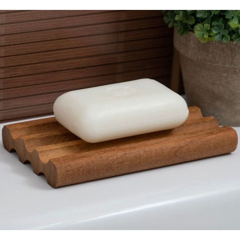 Casa si Gradina - Sanitare - Suporturi si accesorii baie - Suporturi baie - Săpunieră Aberto Design, lemn masiv, 12 x 8 cm, multicolor, 261WCH1105 - Infinity.ro