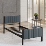 Casa si Gradina - Mobilier - Paturi si accesorii - Paturi - Pat single Hanah Home, metal, 90 x 200 x 88 cm, antracit, 837WST1157 - Infinity.ro
