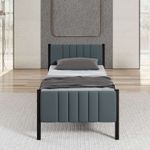 Casa si Gradina - Mobilier - Paturi si accesorii - Paturi - Pat single Hanah Home, metal, 90 x 200 x 88 cm, antracit, 837WST1157 - Infinity.ro